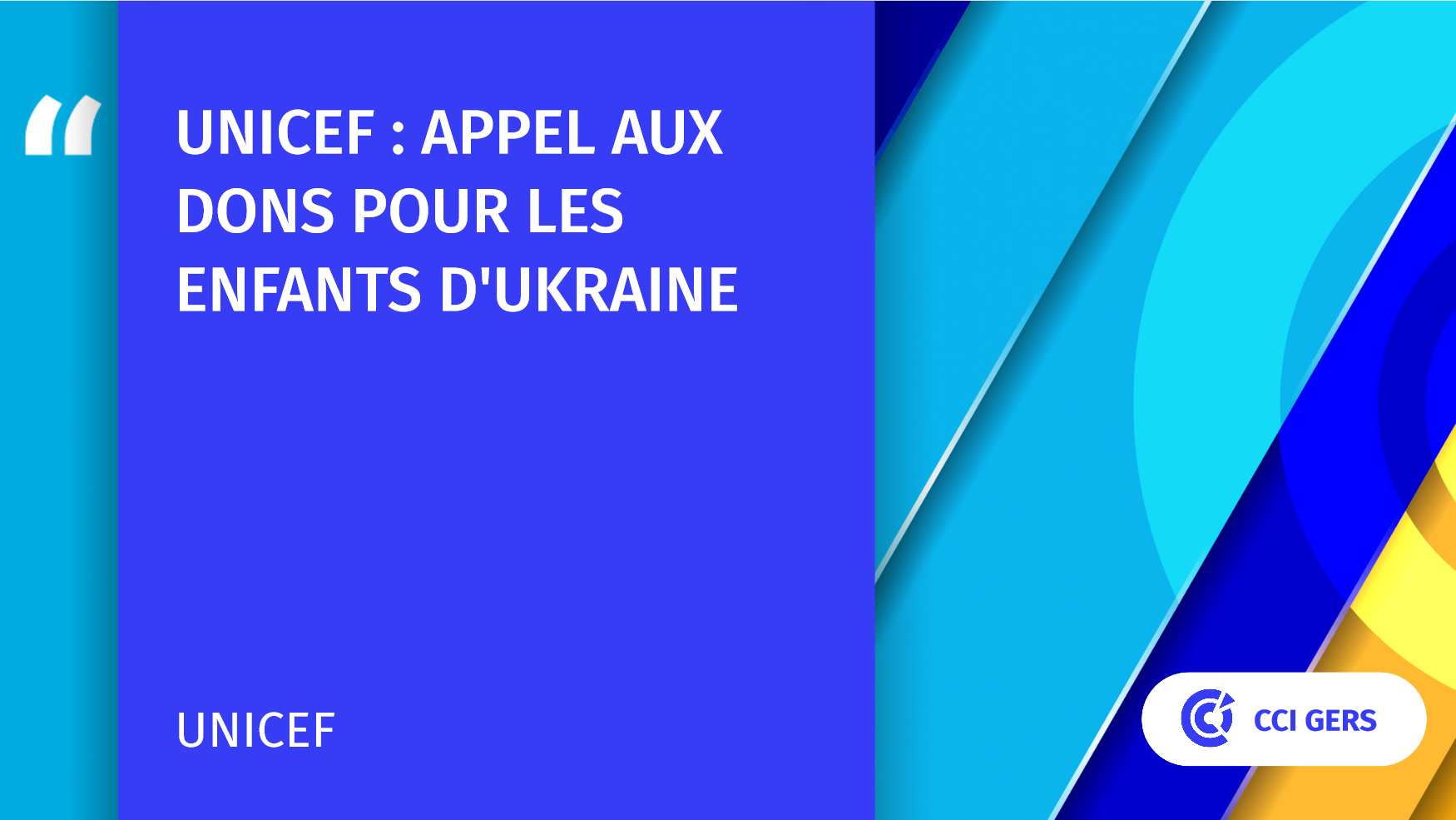 L' UNICEF lance un apple aux dons