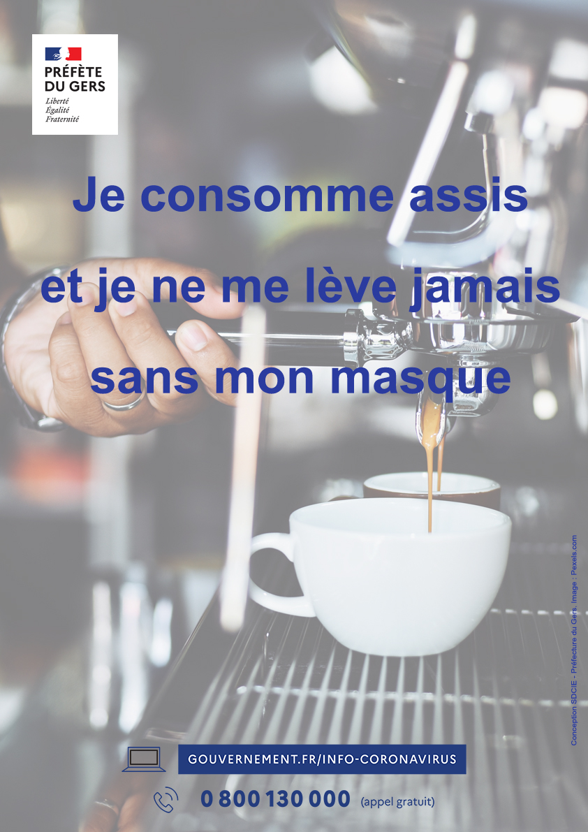 Affiche de prévention pour les bars et restaurants