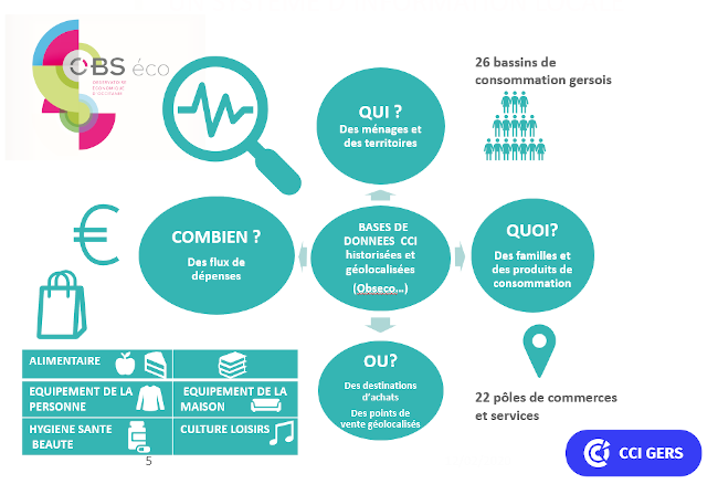 ​  ​ Dépenses des ménages- évasion commerciale – niveaux d’activité et d’ attractivité des pôles gersois