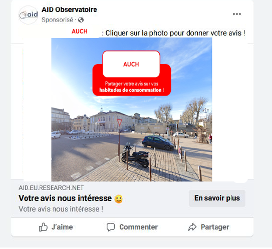 ENQUËTE DE CONSOMMATION CCI GERS AUCH